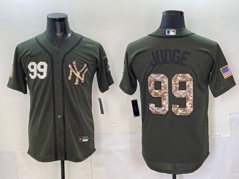 Men 2025 New York Yankees #99 Judge Green camo Nike MLB Jersey style 07